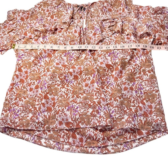 J. CREW Ruffle Ditzy Floral Chiffon Long Sleeve Blouse in Fete Floral NWT Small - Picture 14 of 14